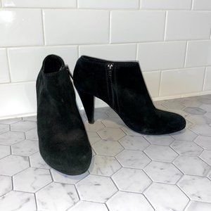J Crew Suede Leather Ankle boots booties black 7.5